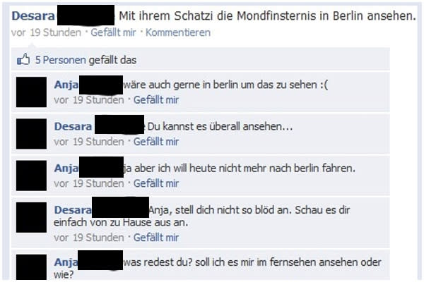 Social Fail, Peinliche Facebook-Posts