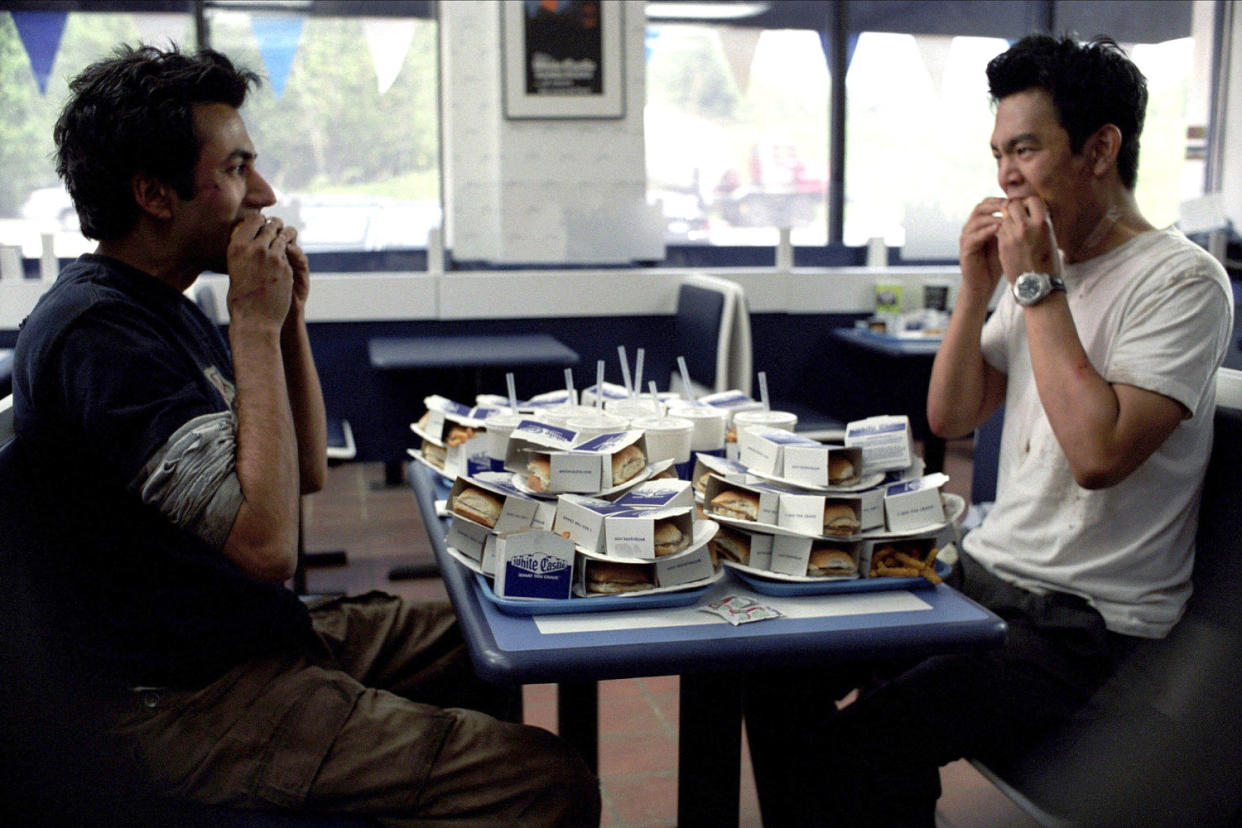 movie still Harold and Kumar Go To White Castle, 2004 eat comedy (AJ Pics / Alamy)