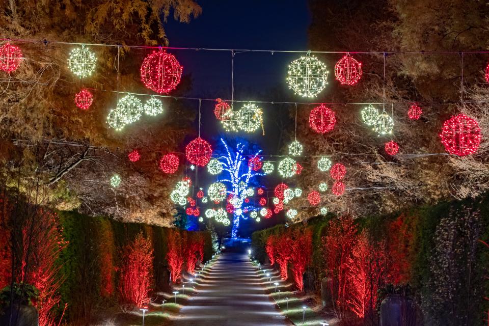 More than half a million lights are on display in 'A Longwood Christmas' at Longwood Gardens in Kennett Square, Pennsylvania through Jan. 9.