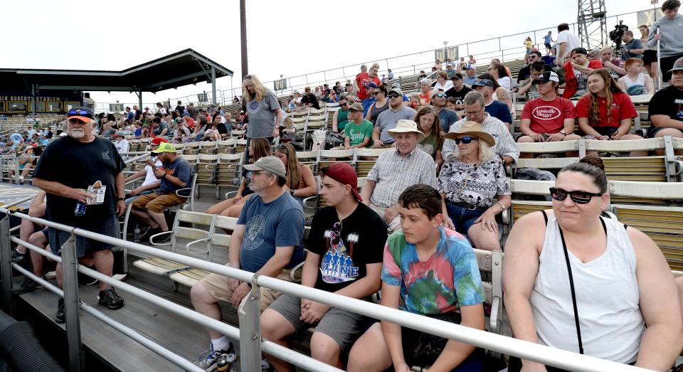 Fans wait for the home opener of the Springfield Lucky Horseshoes to begin Saturday, June 4, 2022.