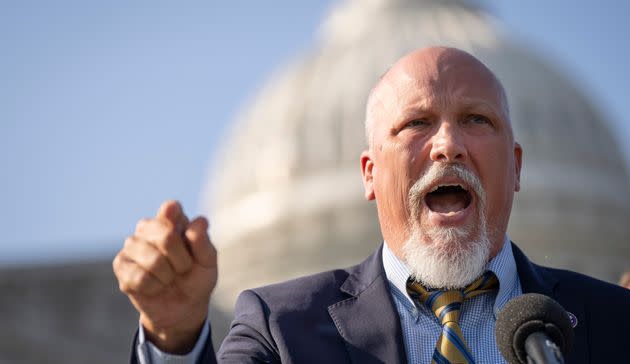 U.S. Rep. Chip Roy (R-Texas) speaks at a news conference with members of the House Freedom Caucus on Sept. 15 in Washington. (Photo: Drew Angerer via Getty Images)