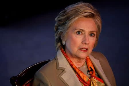 Former U.S. Secretary of State Hillary Clinton takes part in the Women for Women International Luncheon in New York City, New York, U.S., May 2, 2017. REUTERS/Brendan McDermid