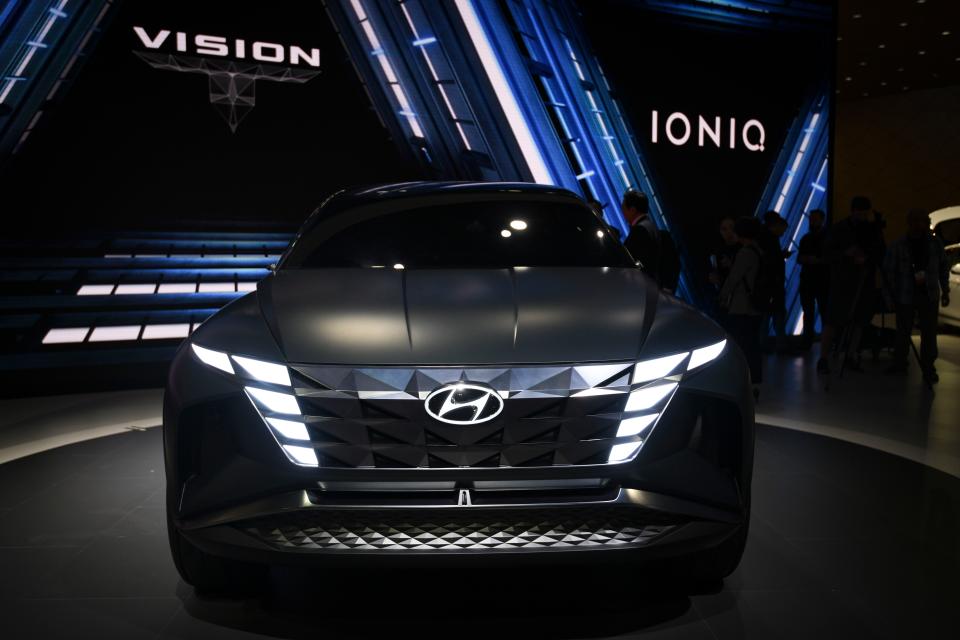 Hyundai Vision T Concept is photographed at the Los Angeles Auto Show at the Los Angeles Convention Center. The show runs from November 22 to December 1.