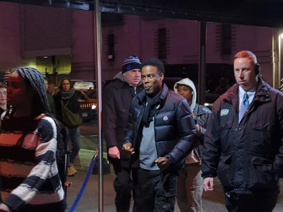 Lola Simone Rock and Chris Rock are seen on January 10, 2023 in New York.