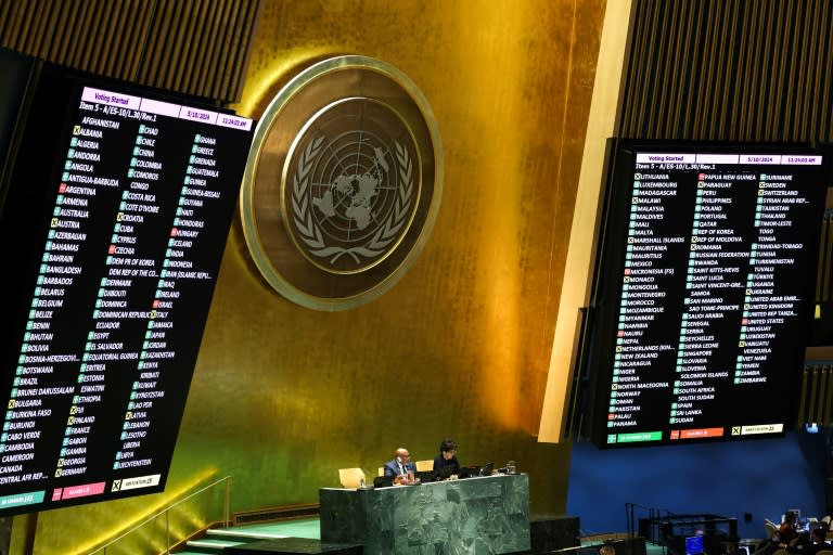 Die UN-Vollversammlung hat sich in einer symbolischen Abstimmung mit großer Mehrheit für eine Aufnahme der Palästinenser in die Vereinten Nationen ausgesprochen. (Charly TRIBALLEAU)