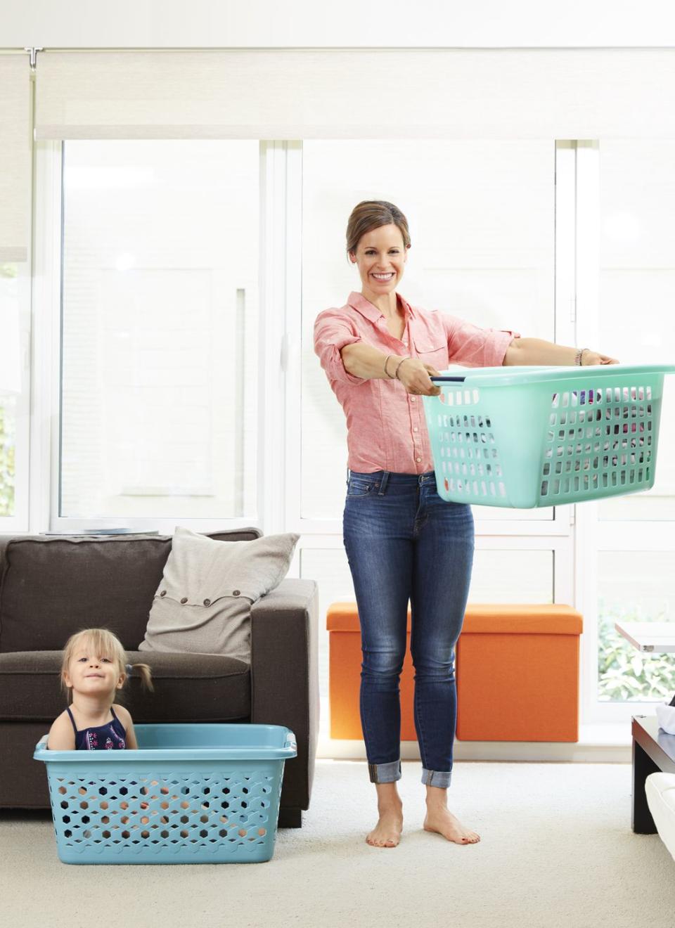 While putting away laundry: Do step workouts.