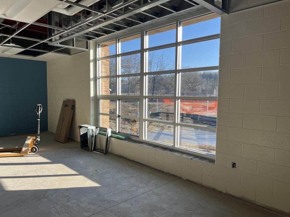New windows installed as part of a previous Sterling Elementary School addition are pictured. New windows for Wagar Middle School also are among the projects proposed as part of the district's current bond proposal.