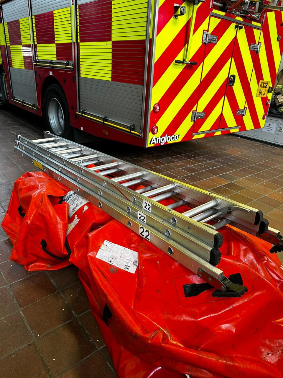 Some of the kit which will be carried by the firefighters during the challenge (Tom Easter/PA)