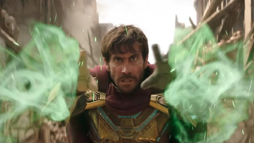 Jake Gyllenhaal as Mysterio in Spider-Man: Far From Home.