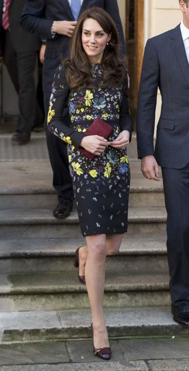 Kate chose a $1,729 (£1,050) floral dress by Erdem for a work engagement with Prince William and Harry.
