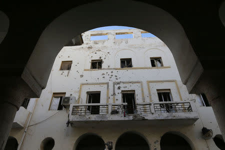 A historic building, that was damaged during a three-year conflict, is seen in Benghazi, Libya February 28, 2018.REUTERS/Esam Omran Al-Fetori