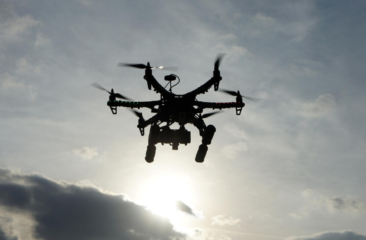 A drone flying in the air. (PHOTO: Getty Images)