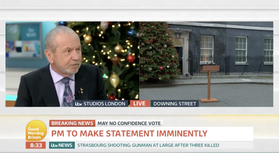 Lord Sugar and Piers Morgan debated Theresa May’s Brexit plan