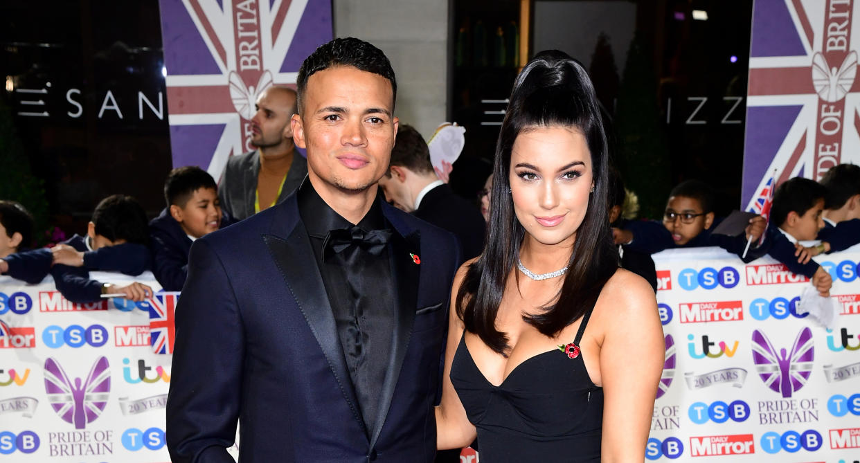 Jermaine Jenas and Ellie Penfold are expecting a baby boy. (Photo by Ian West/PA Images via Getty Images)