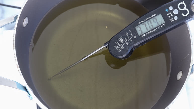 oil with thermometer