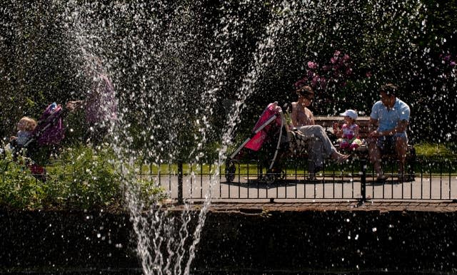 Water in Roundhay Park, Leeds (Gareth Copley/PA)