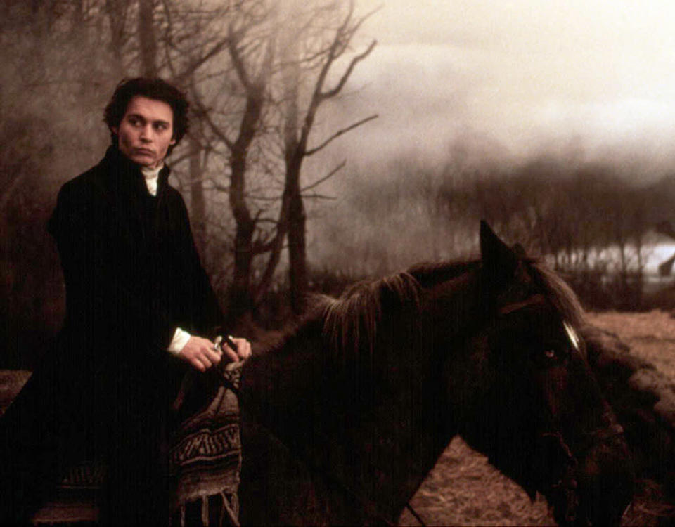 <b>43. His heroic adoption of the horse Goldeneye:</b> When Depp learned the one-eyed Andalusian horse he rode in "Sleepy Hollow" was going to end up at a glue factory, he paid to adopt him and saved him from the gruesome fate.