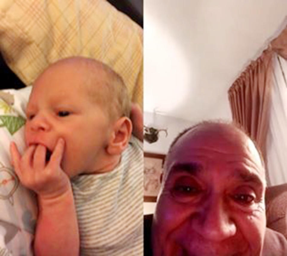Baby Thomas has spent a lot of time on video calls getting to know his grandparents and other family members and friends.  (Courtesy Tara Erlinger)