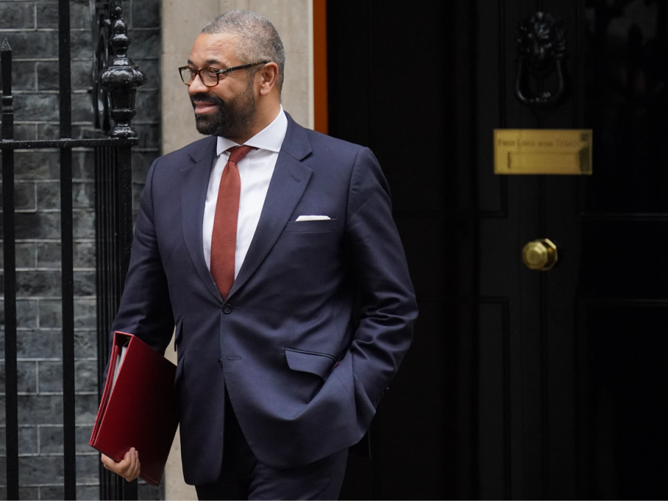 James Cleverly has enjoyed an upward trajectory since becoming home secretary (PA)