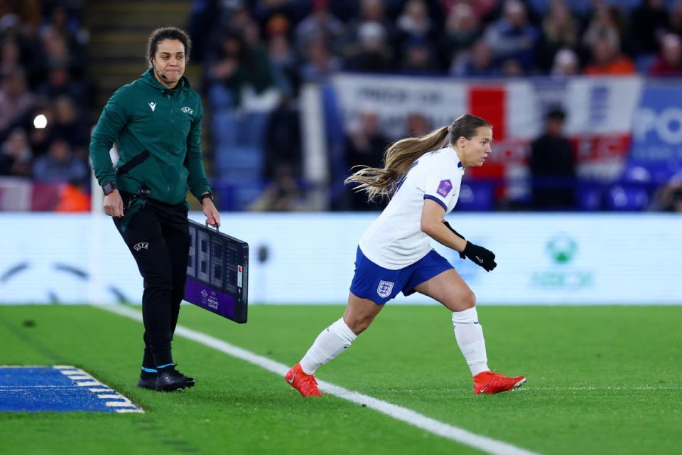 Fran Kirby came off the bench last week. (The FA via Getty Images)