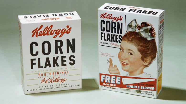 Kellogg's Corn Flakes boxes