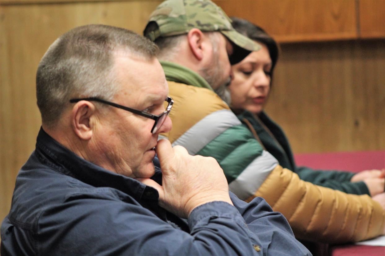 Sen. Jon Tester listens as members of the roundtable in Great Falls discuss their frustrations with the military's healthcare system known as TriCare