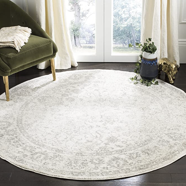 4) Round Patterned Rug