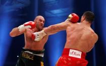 Tyson Fury in action against Wladimir Klitschko during the fight. Action Images via Reuters / Lee Smith Livepic