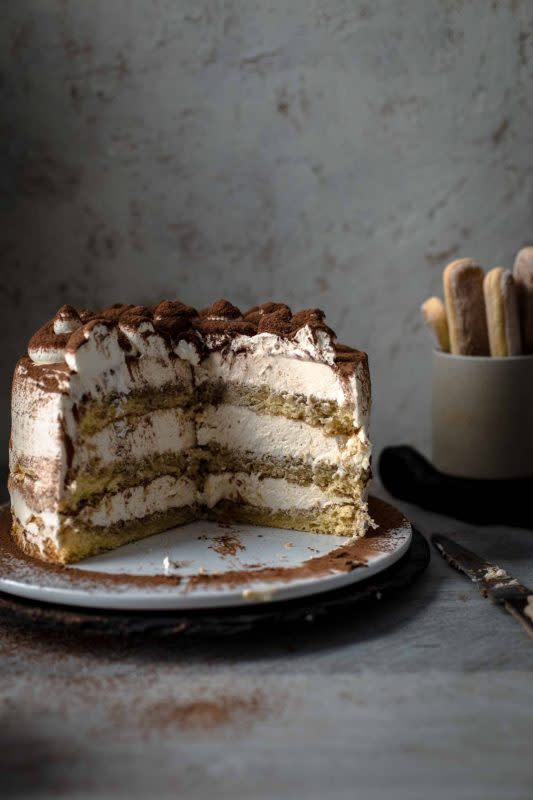 <p>Also the Crumbs Please</p><p>Without a doubt, the sweetest way to bake with mascarpone is to make a tiramisu. This cake rendition offers more opportunity to pack in extra creaminess.</p><p><strong>Get the recipe: </strong><a href="https://www.alsothecrumbsplease.com/tiramisu-cake-recipe/?fbclid=IwAR3OEqYTnzn9Ao71wa_d8SVkKUJIq8Yfsf_seW0hDcaaHUp_II1nNtS7LDA" rel="nofollow noopener" target="_blank" data-ylk="slk:Tiramisu Cake;elm:context_link;itc:0;sec:content-canvas" class="link "><strong>Tiramisu Cake</strong></a></p>