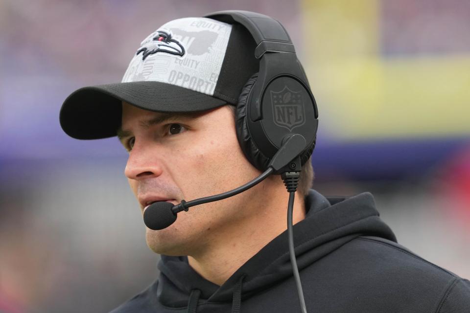 Mike Macdonald is in his second season as the Baltimore Ravens' defensive coordinator.