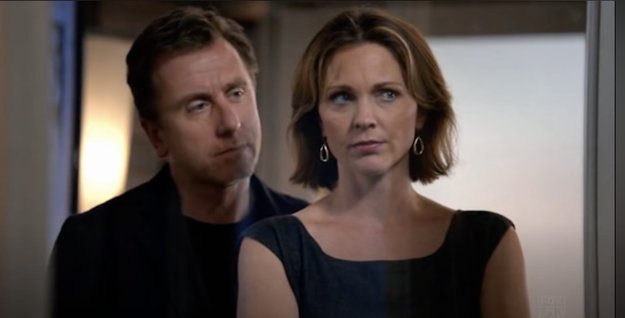 Cal from "Lie To Me" looks at Gillian while she's looking away