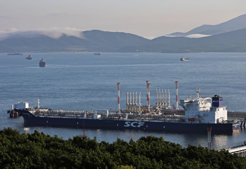 FILE PHOTO: A view shows Kozmino oil terminal near Nakhodka, Russia