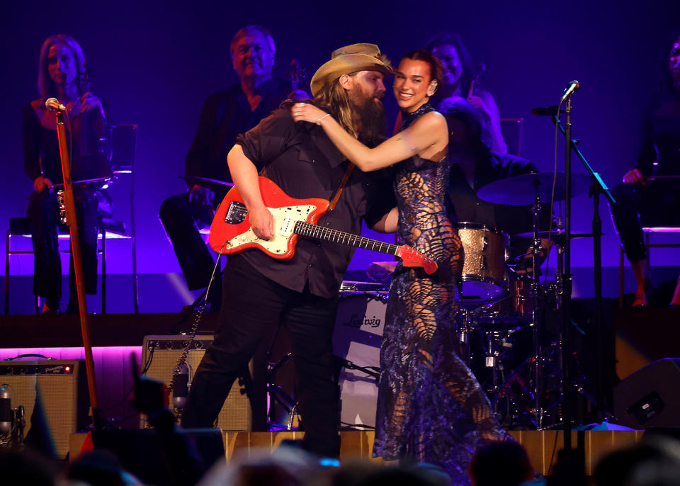 Chris Stapleton Details How Surprise Dua Lipa ACM Awards Duet Came to Be: ‘It Was Her Idea’