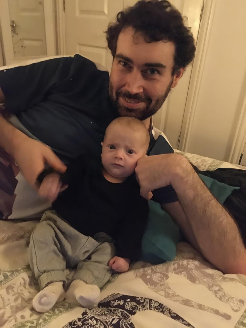 Matthew Willson, who was shot dead in Brookhaven, Georgia, in 2022, with his nephew Tyko, who was just four months old when he died (Courtesy of Kate Easingwood)
