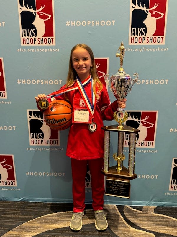 Fourth grader Ainsley Weaver from Paint Valley recently won the Elks National Hoop Shoot in her age category.