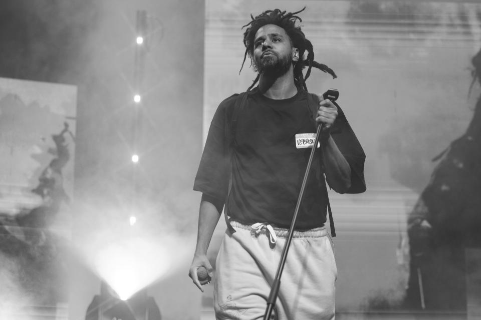 J. Cole performing