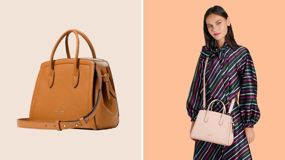 We love that you can carry the Kate Spade Knott Medium Satchel in so many different ways.