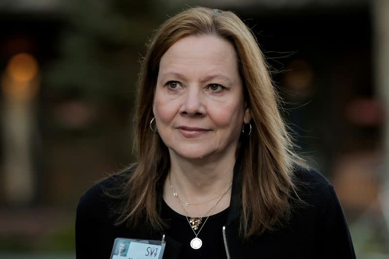 FILE PHOTO: General Motors' chief executive, Mary Barra, pictured at an industry conference