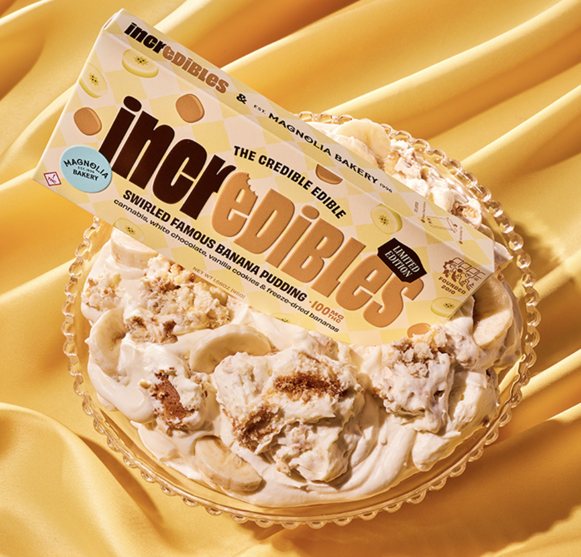 <p><a href="https://iloveincredibles.com/our-edibles/bar/swirled-famous-banana-pudding/" rel="nofollow noopener" target="_blank" data-ylk="slk:Shop Now;elm:context_link;itc:0;sec:content-canvas" class="link rapid-noclick-resp">Shop Now</a></p><p>x Magnolia Bakery Edibles</p><p>iloveincredibles.com</p><p>$21.00</p>