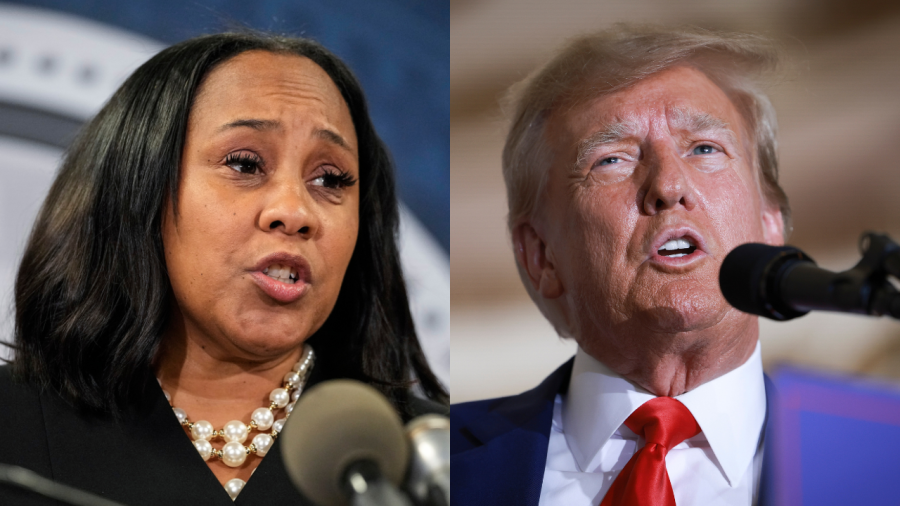 Left to right: Fulton County DIstrict Attorney Fani Willis, and former President Donald Trump. (Photo: Getty Images)