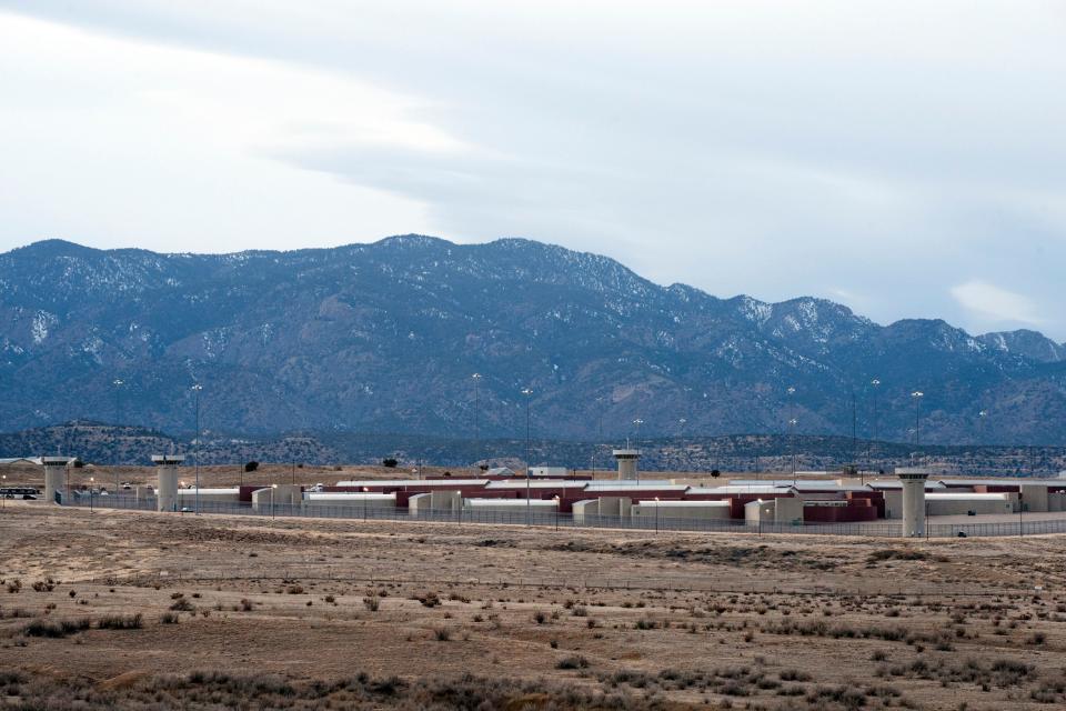 This photo taken on February 13, 2019 shows a view of the United States Penitentiary Administrative Maximum Facility, also known as the ADX or "Supermax", in Florence, Colorado. - He has already managed to escape twice from high-security prisons in Mexico. But this time, crime lord Joaquin "El Chapo" Guzman may find it more difficult to slip away from the "Supermax" prison in Colorado where he is likely headed. The facility, also known as ADX (administrative maximum), has been dubbed the "Alcatraz of the Rockies" because of its remote location and harsh security measures. (Photo by Jason Connolly / AFP)        (Photo credit should read JASON CONNOLLY/AFP/Getty Images)