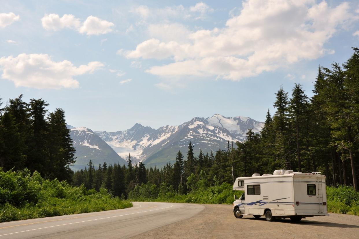 rv about to pull onto highway