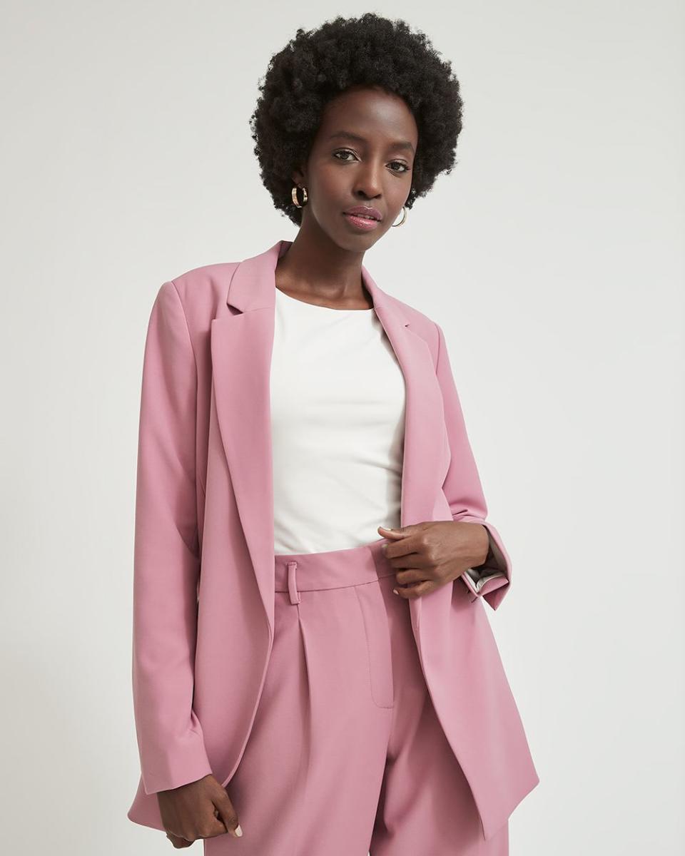 Loose Fit Long Open Blazer. Image via RW&Co.