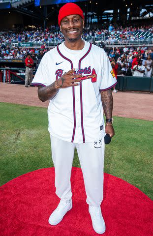 <p>Matthew Grimes Jr./Atlanta Braves/Getty</p> Tyrese Gibson