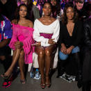 <p>Karrueche Tran, Kelly Rowland and Tiffany Haddish attend the Prabal Gurung Spring 2019 fashion show during New York Fashion Week at Spring Studios on September 9, 2018 in New York City. (Photo: Michael Stewart/WireImage) </p>