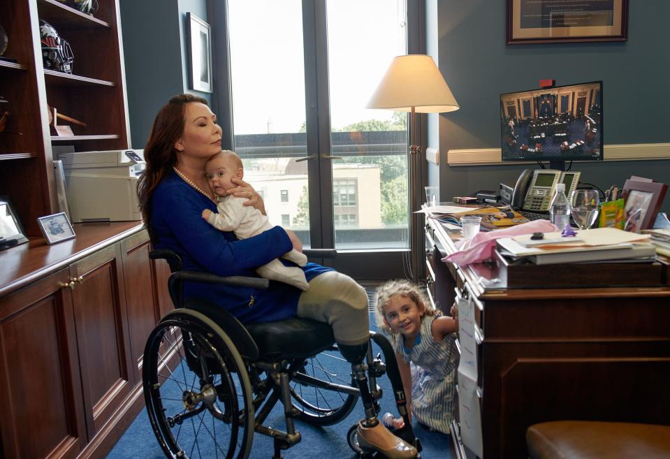 Tammy Duckworth has become a heroine to working parents. But heroics from the Illinois senator are nothing new.