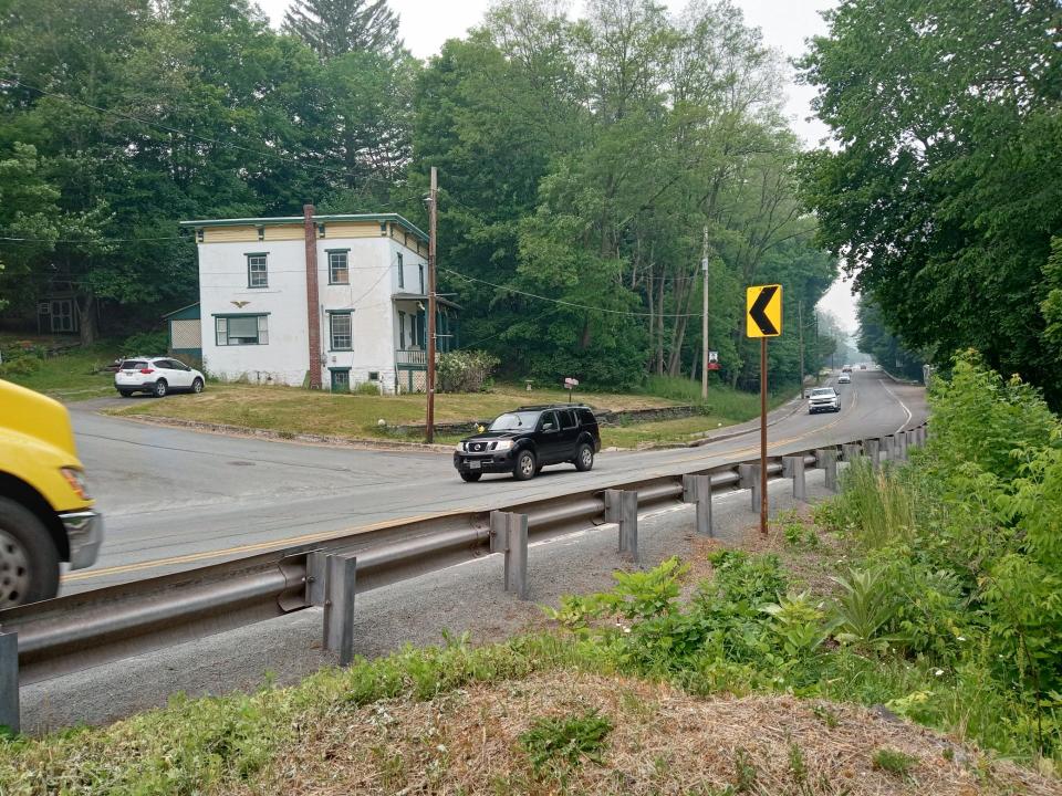 This picture of Bellemonte Avenue, Hawley, Pa., was taken in June 2023, approximately in the same spot of the one from about 120 years before. The house at left, at 254 Bellemonte, is thought to be where Charles and Louise Schumann lived many years ago. The type of traffic is quite different today.