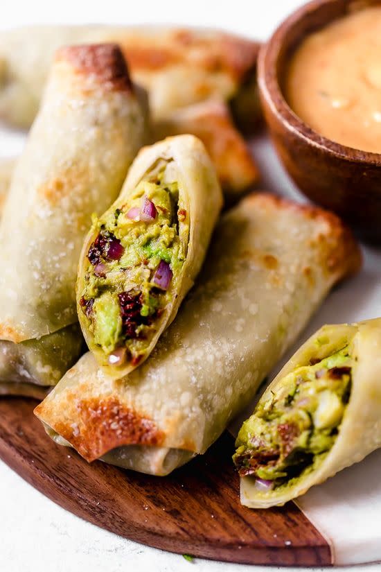 Avocado Egg Rolls With Sweet and Sour Dipping Sauce