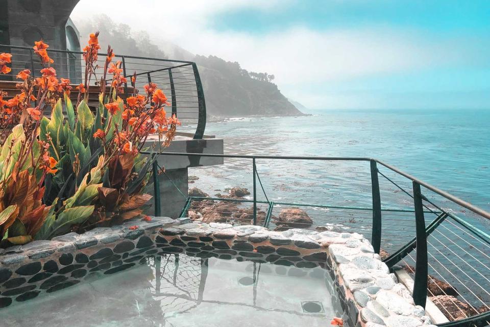 Esalen hot springs in Big Sur, California