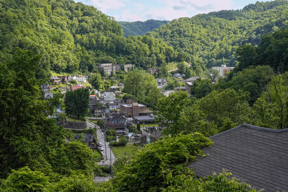 An overview of the city is seen on Wednesday, May 31, 2023, in Welch, W.Va. In March, the weekly publication in McDowell County one of the poorest counties America became another one of the quarter of all U.S. newspapers that have shuttered since 2005, a crisis Nester called "terrifying for democracy" and one that disproportionately impacts rural America. (AP Photo/Chris Carlson)